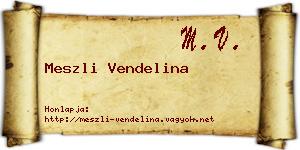 Meszli Vendelina névjegykártya